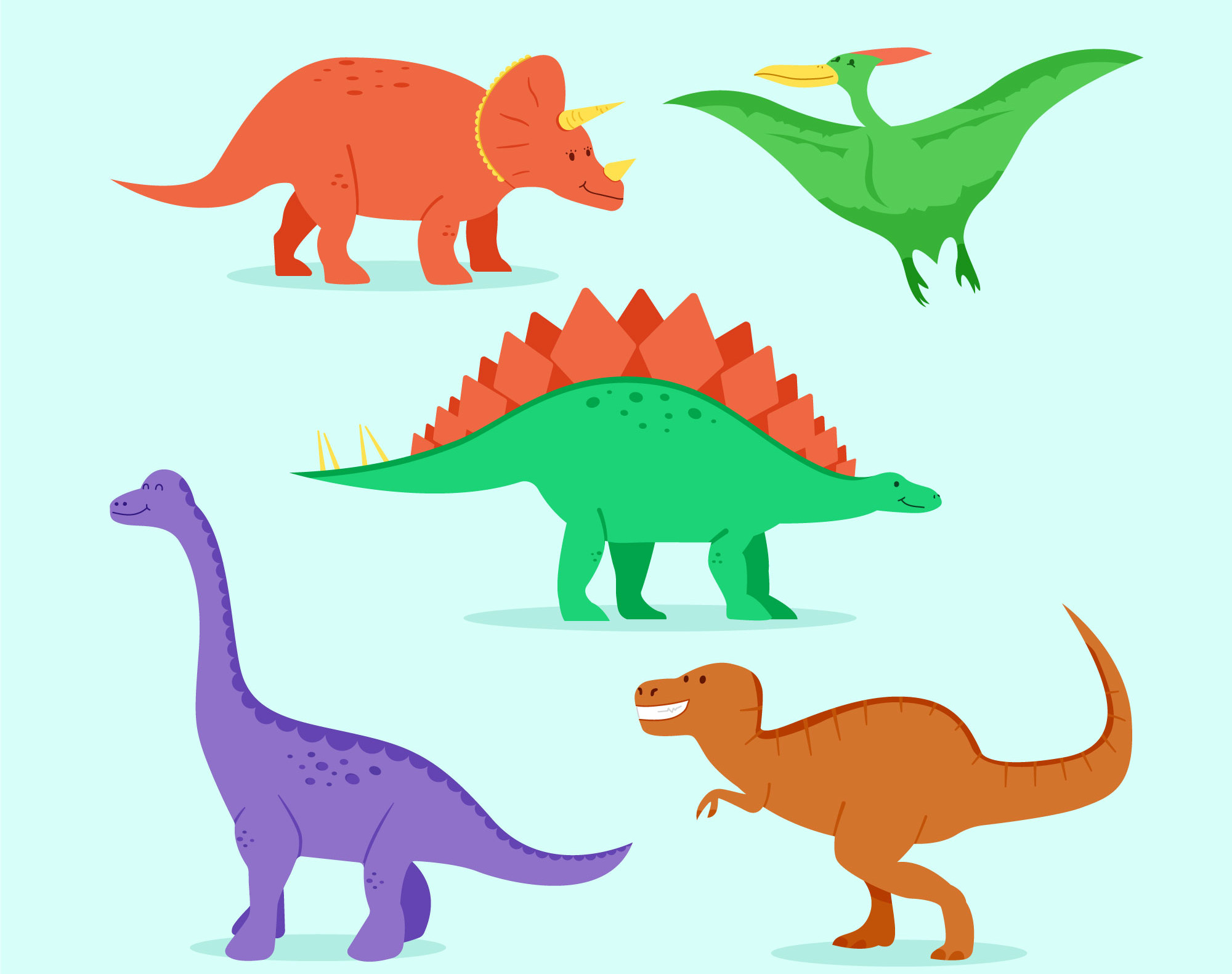 Стили рисования Динозаврик