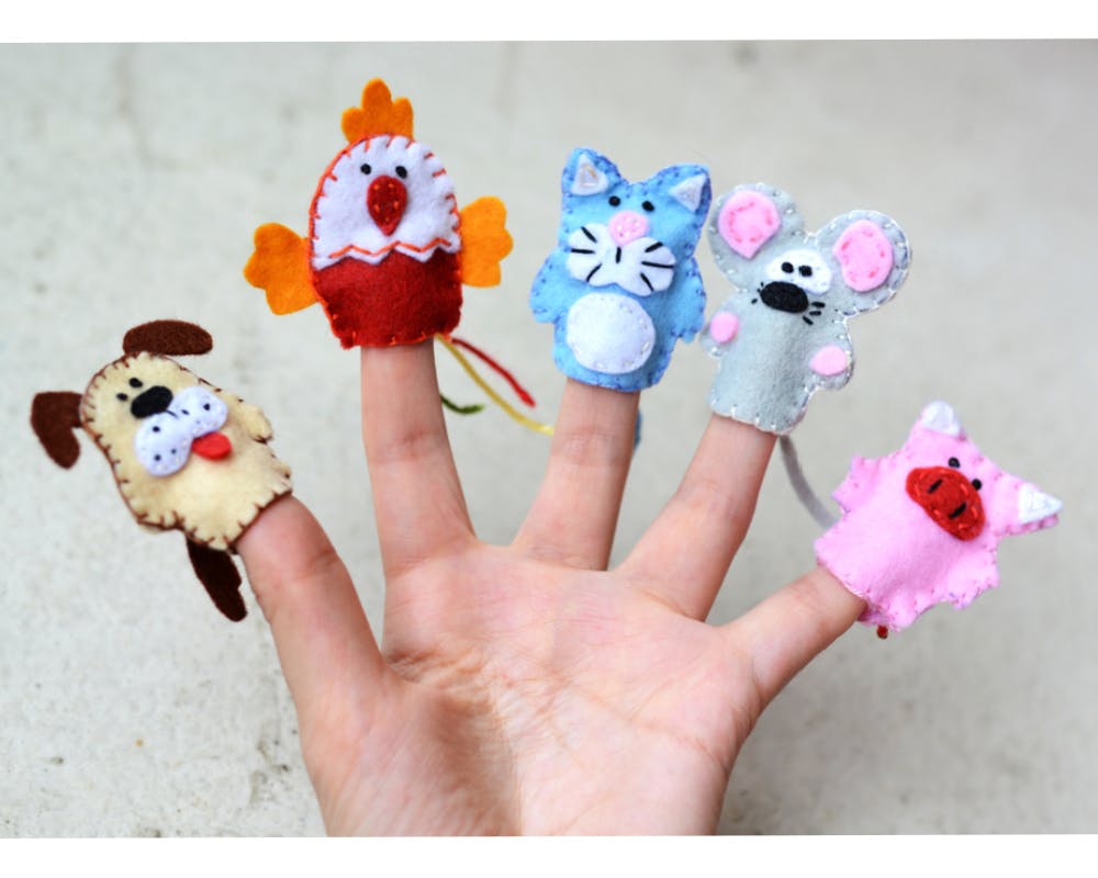 Des mini marionnettes pour les doigts