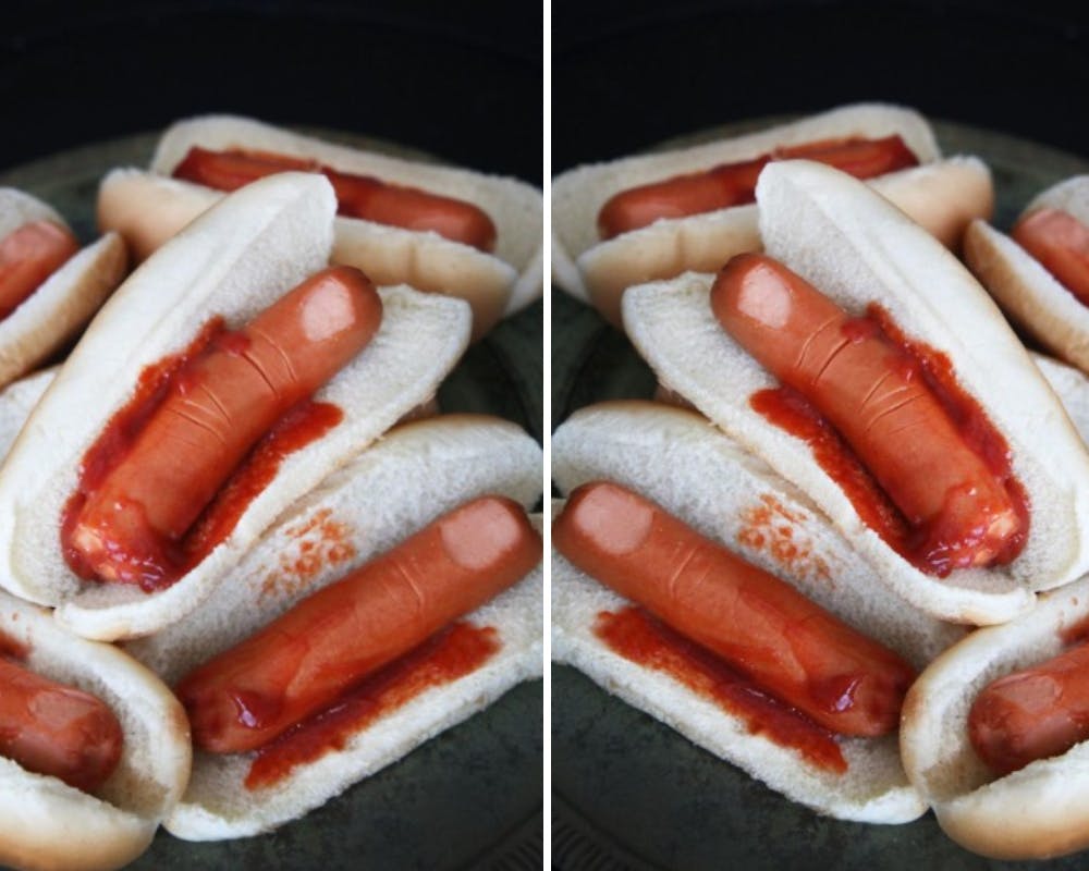 Hot dog façon doigts coupés