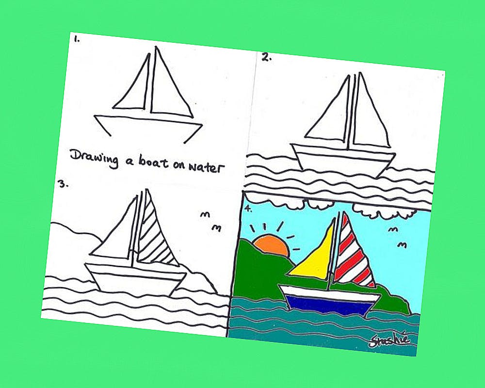 Comment Dessiner Un Bateau Facilement Apprendre à dessiner aux enfants : 30 modèles vraiment top Momes | MOMES