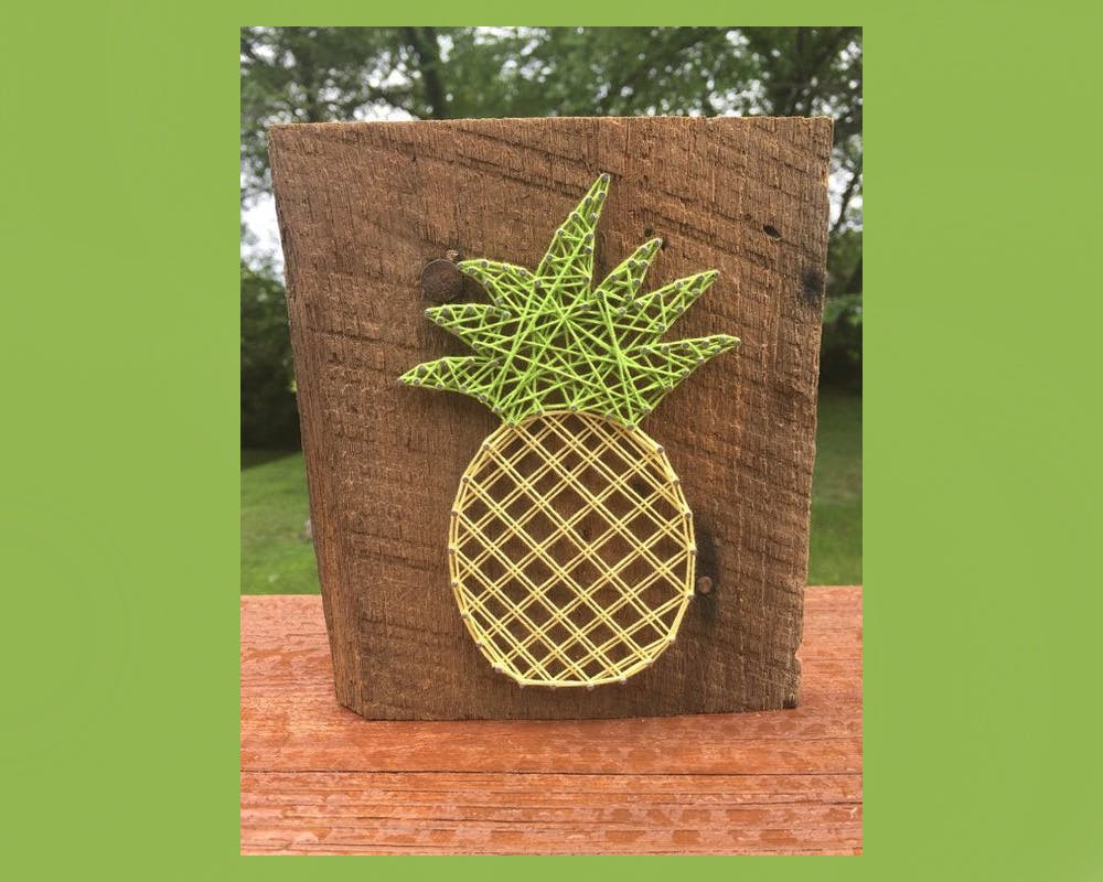 un ananas en string art
