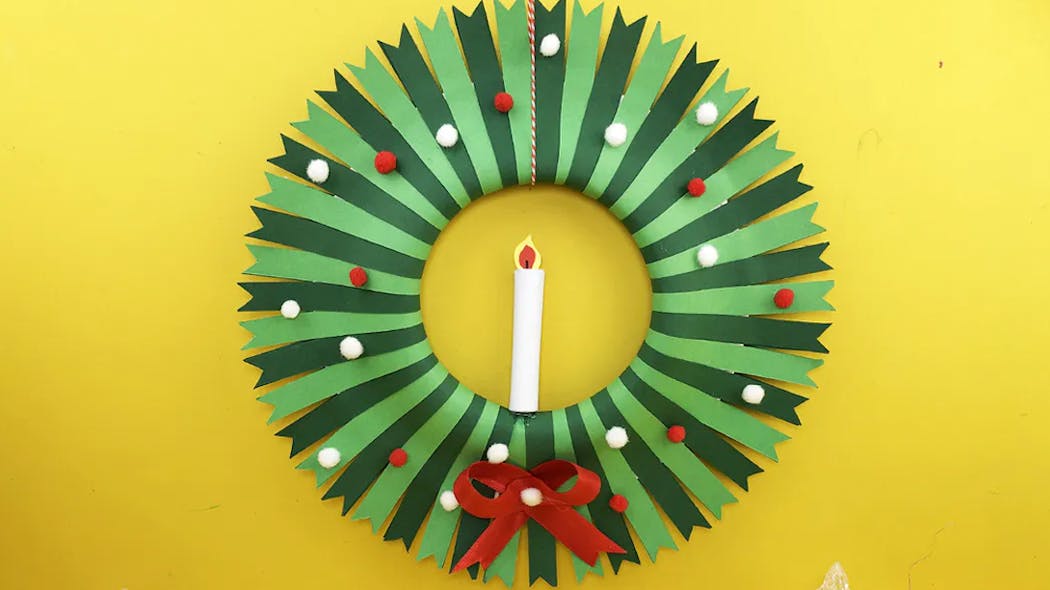 DIY Noël : faire une couronne de Noël en papier - Marie Claire