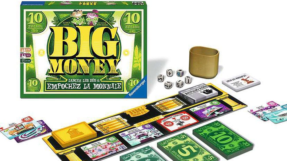 boîte et plateau du jeu de société Big Money
