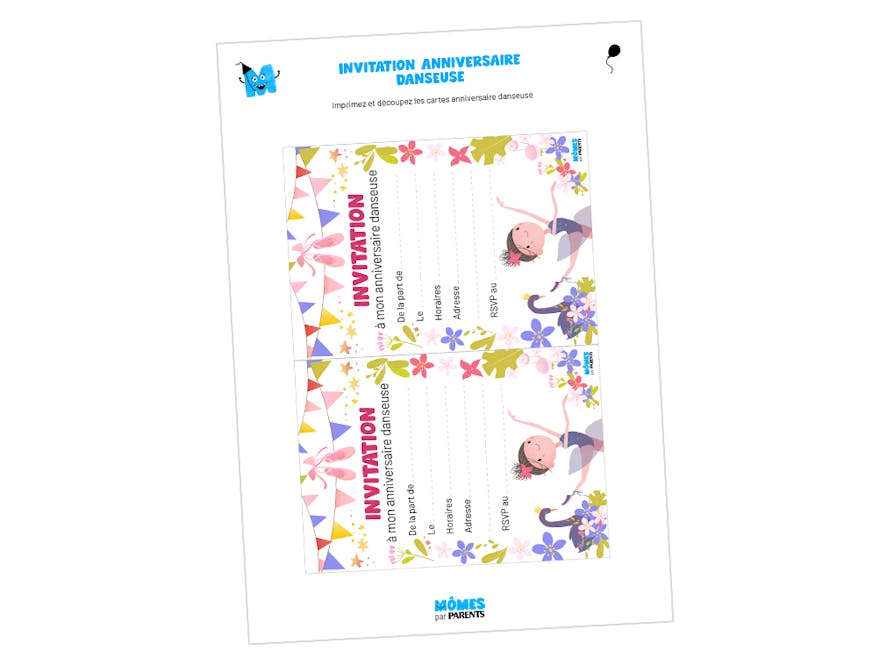Carte D Anniversaire Danseuse Momes Net Carte D Anniversaire Danseuse Momes Net