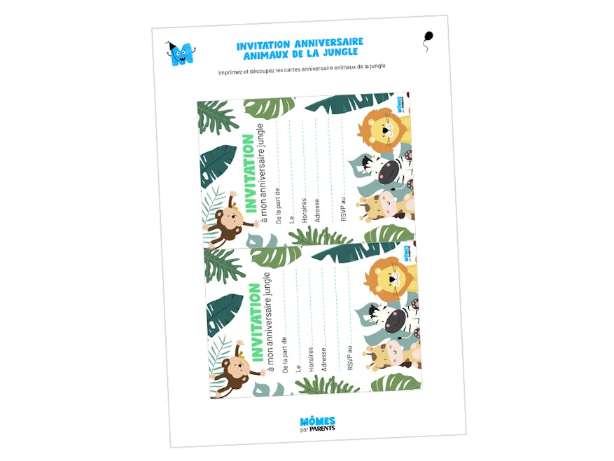 Carte D Anniversaire Animaux Jungle Momes Net Carte D Anniversaire Animaux Jungle Momes Net