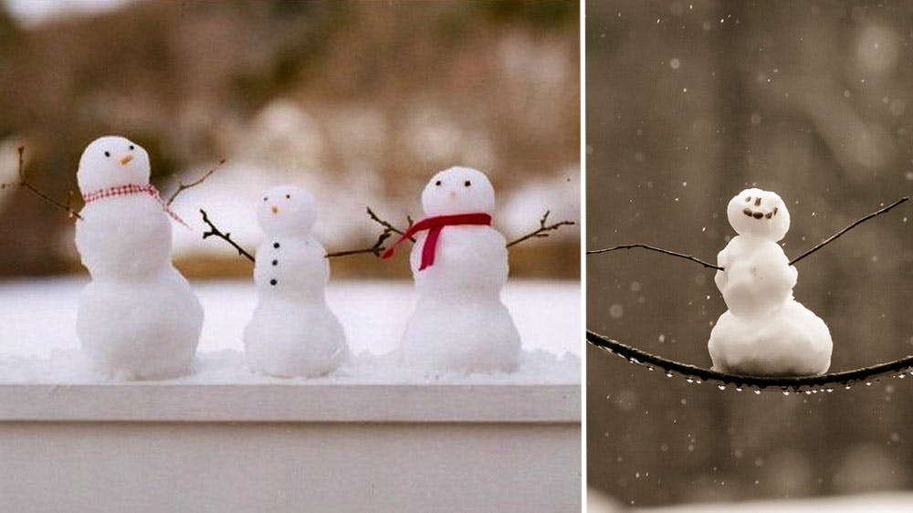 Construire un mini bonhomme de neige