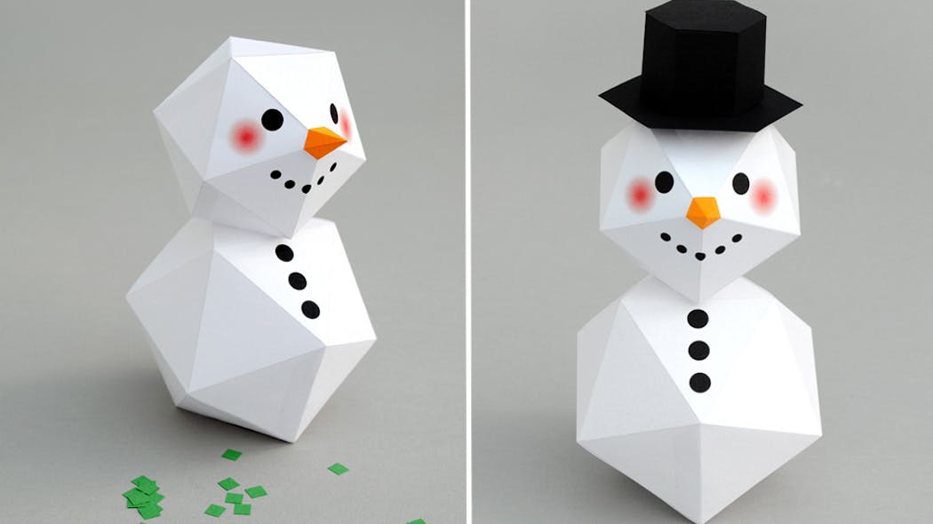 Bonhomme de neige en papier facile