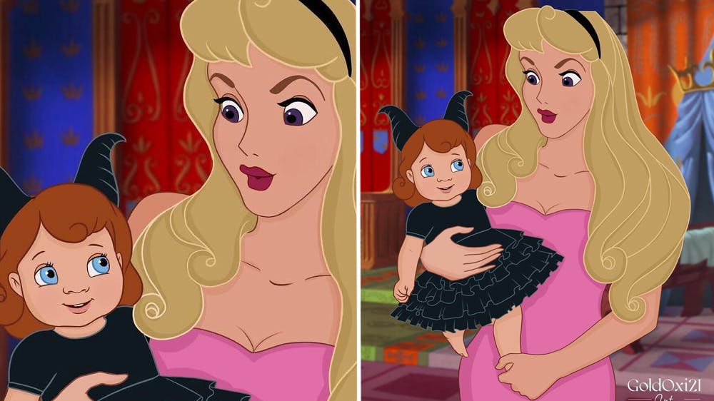 La princesse Disney Aurore devenue maman par Oksana Pashchenko