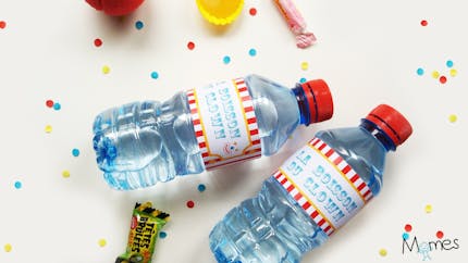 Etiquettes de bouteilles anniversaire cirque