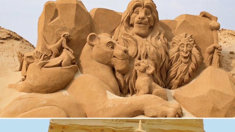 sculptures de sable disney