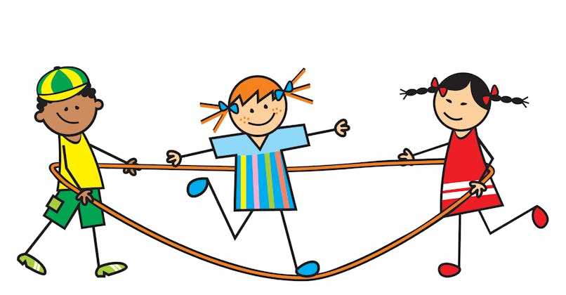 illustration enfant corde à sauter