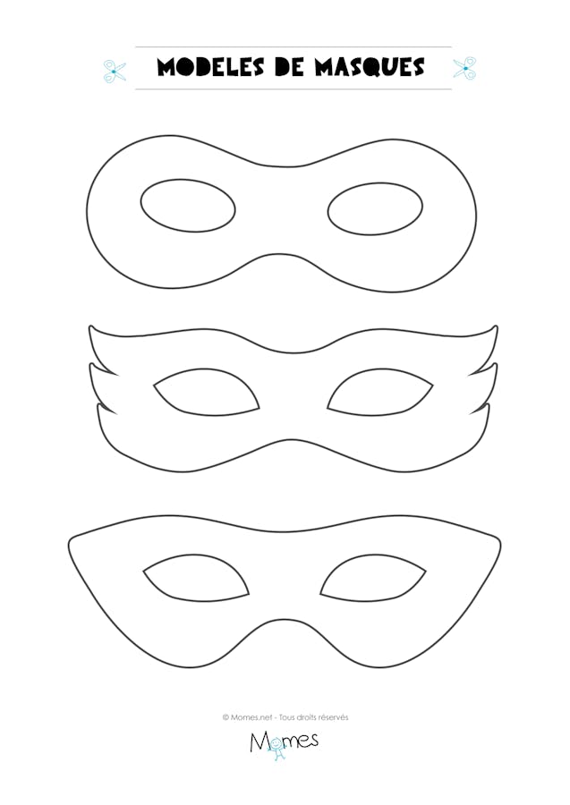Masque à imprimer : tous nos masques de Carnaval avec Tête à modeler
