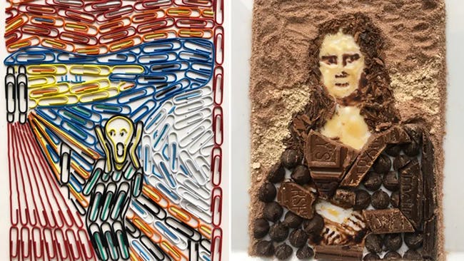 Cet artiste reproduit des tableaux c l bres avec des Cet artiste reproduit des tableaux c l bres avec des