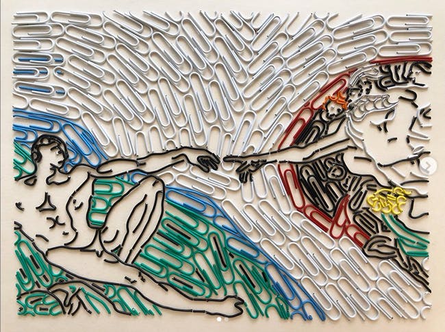 Cet artiste reproduit des tableaux c l bres avec des Cet artiste reproduit des tableaux c l bres avec des