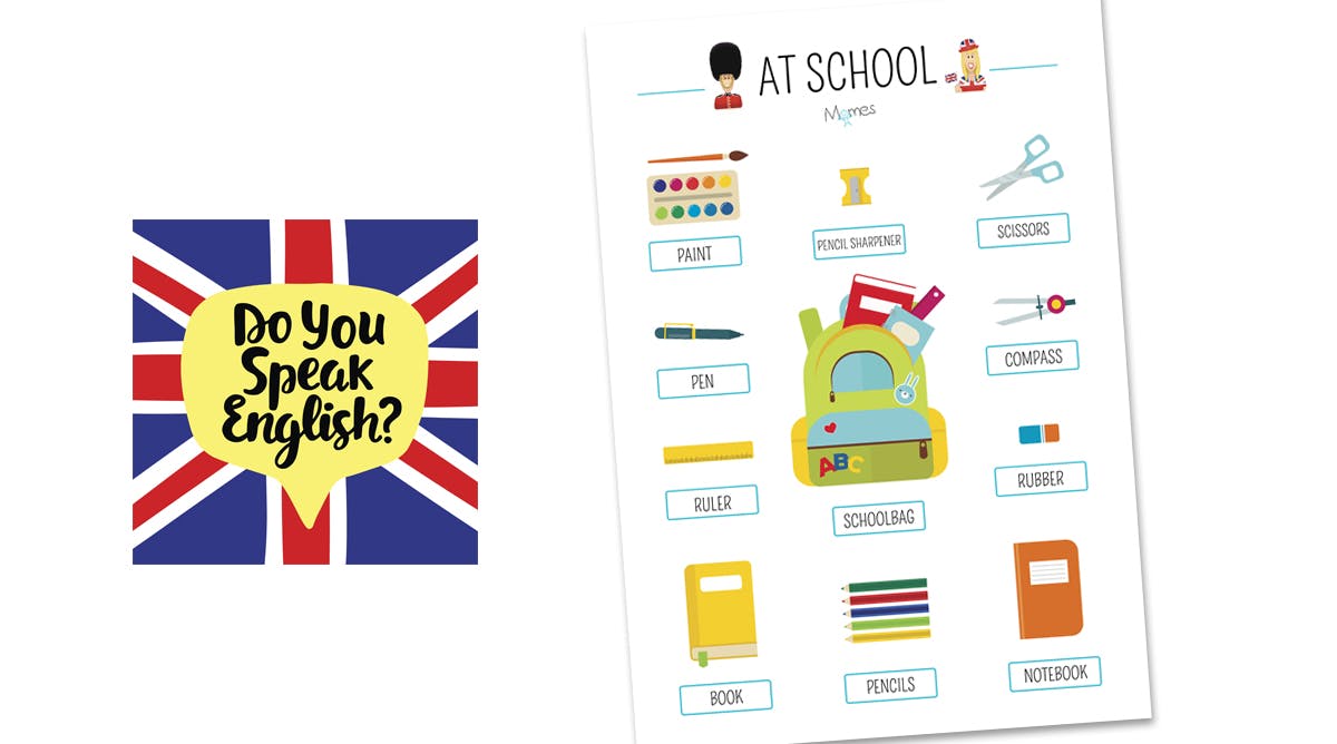 Les Affaires Scolaires En Anglais Affiche en anglais : les fournitures scolaires | MOMES