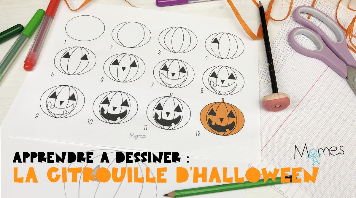 Comment Dessiner Une Citrouille Facile Citrouille d'Halloween : Comment le dessiner ? | MOMES
