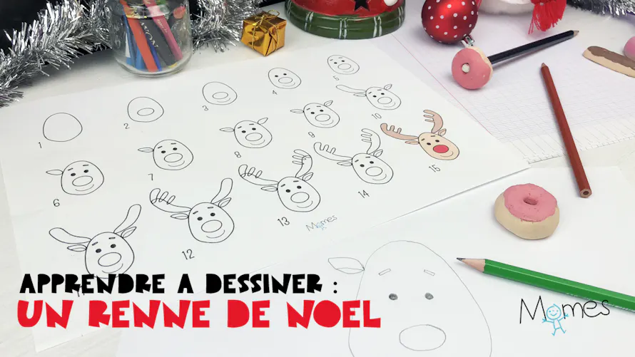 Dessin renne facile | MOMES