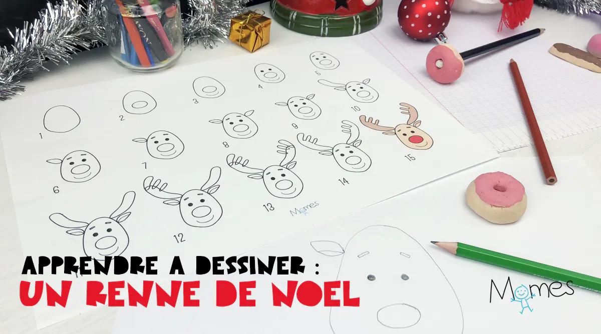 Dessin renne facile | MOMES