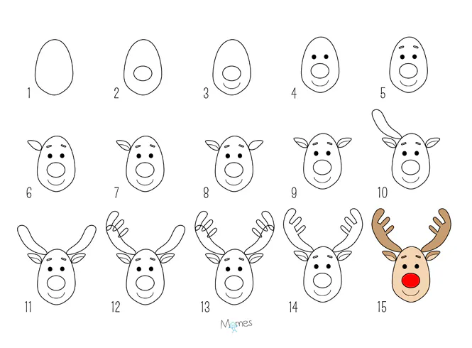 Apprendre à dessiner : un renne de Noël | MOMES