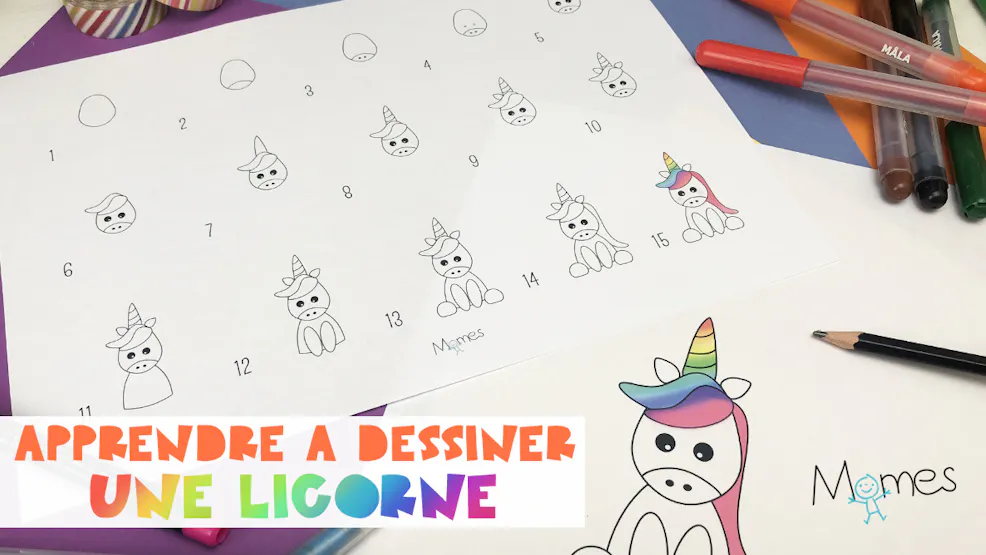 Tuto : Comment dessiner une licorne ? | MOMES
