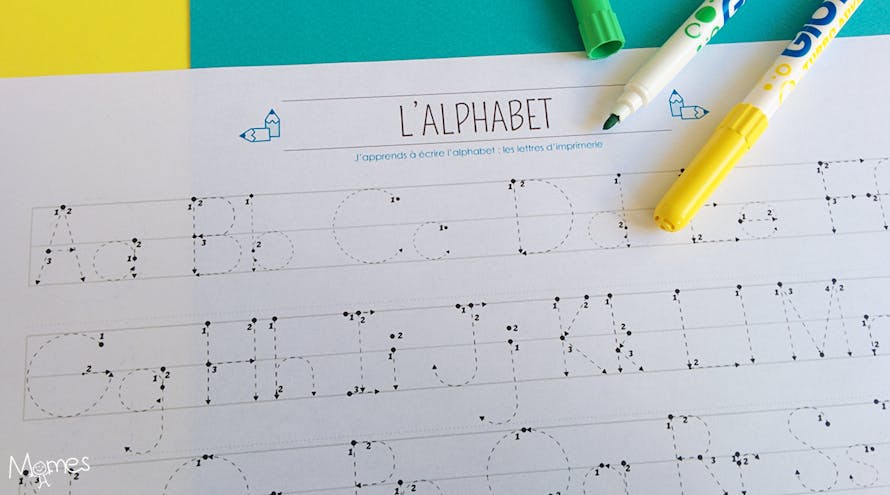 Cahier d’écriture pour adulte: Pour apprendre à tracer les lettres cursives  majuscules et minuscules, les chiffres et écrire des mots simples
