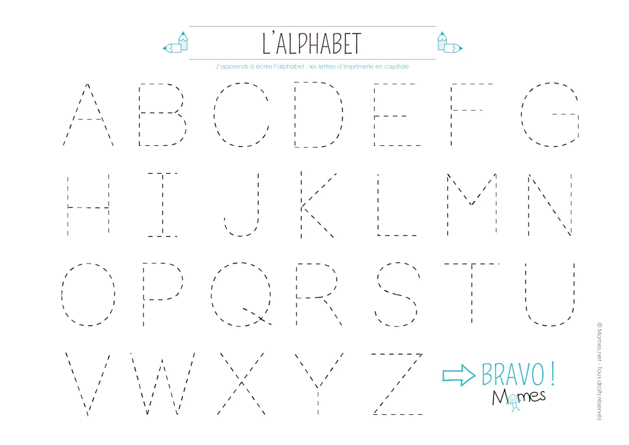 Découvrez quand et comment apprendre à tracer les lettres de l'alphabet