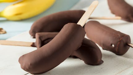 Banane glacée au chocolat