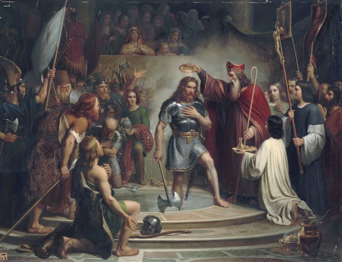 Baptême de Clovis à Reims de François-Louis Dejuinne
