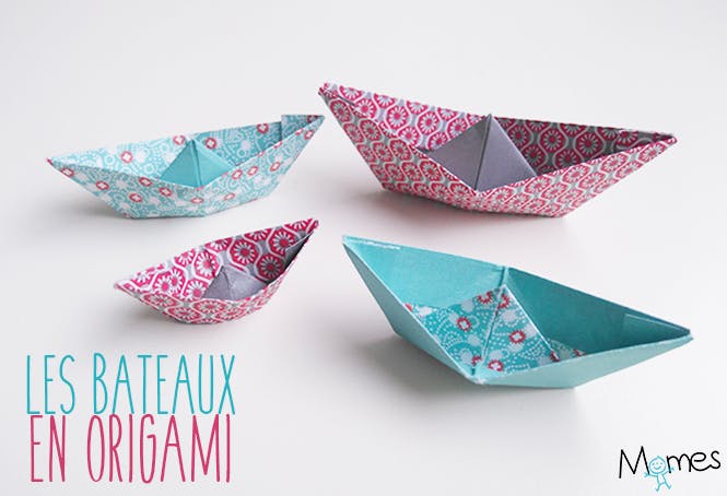 créer des bateaux en papier origami de toutes les couleurs et de toutes les tailles