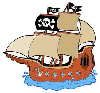 illustration bateau de pirate