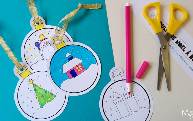Boules Noel A Colorier Et Imprimer Momes Net Boules Noel A Colorier Et Imprimer Momes Net