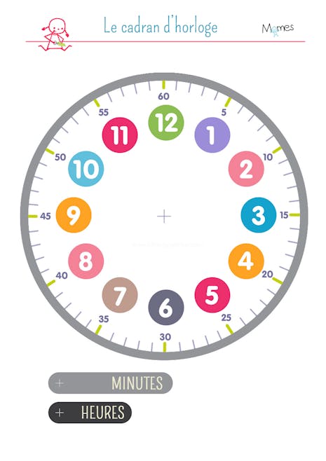 Cadran D Horloge A Imprimer Momes Net Cadran D Horloge A Imprimer Momes Net