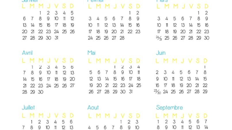 calendrier 2014