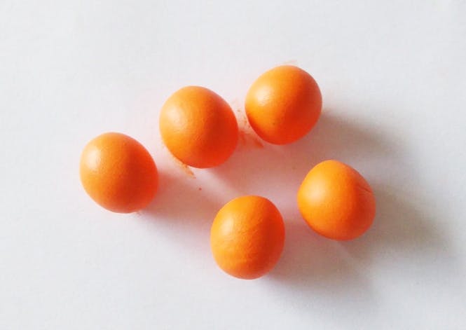 Boules de pate Fimo orange