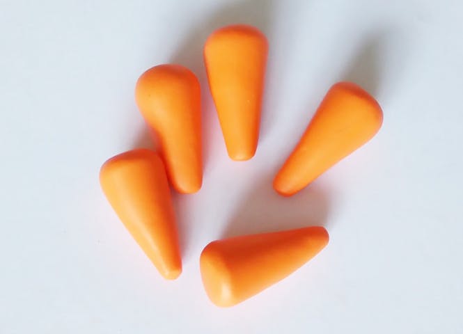 Carottes en pate fimo orange