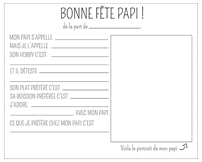 Carte A Completer Bonne Fete Papi Momes Net Carte A Completer Bonne Fete Papi Momes Net