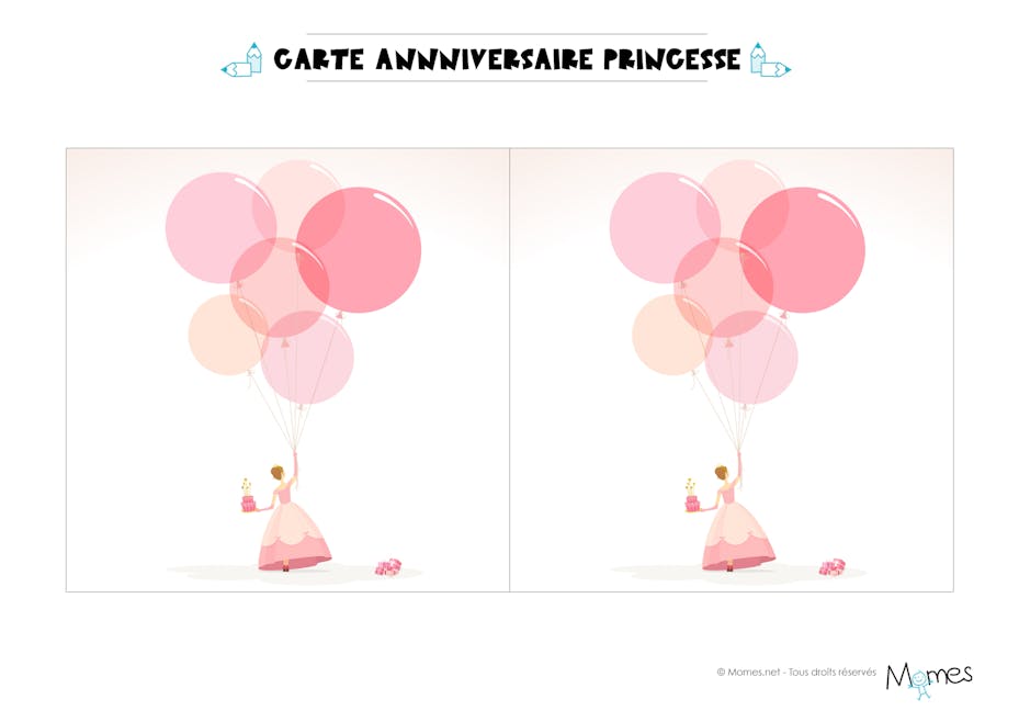 Carte Anniversaire Princesse A Imprimer Momes Net Carte Anniversaire Princesse A Imprimer Momes Net