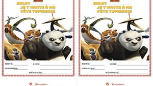 Carte d'invitation Kung-Fu Panda