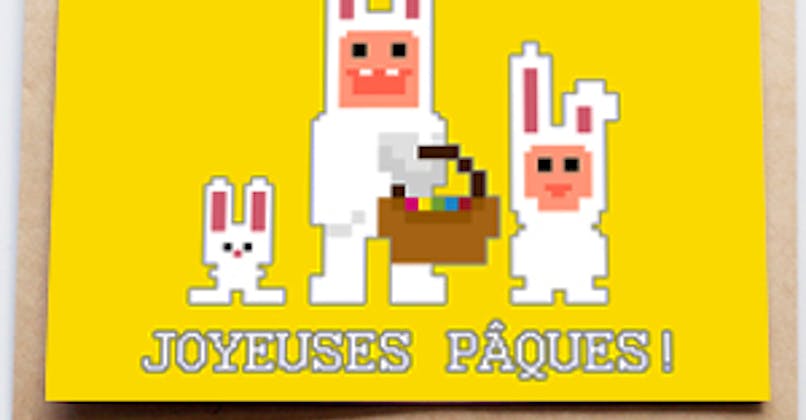 carte lapins de pâques