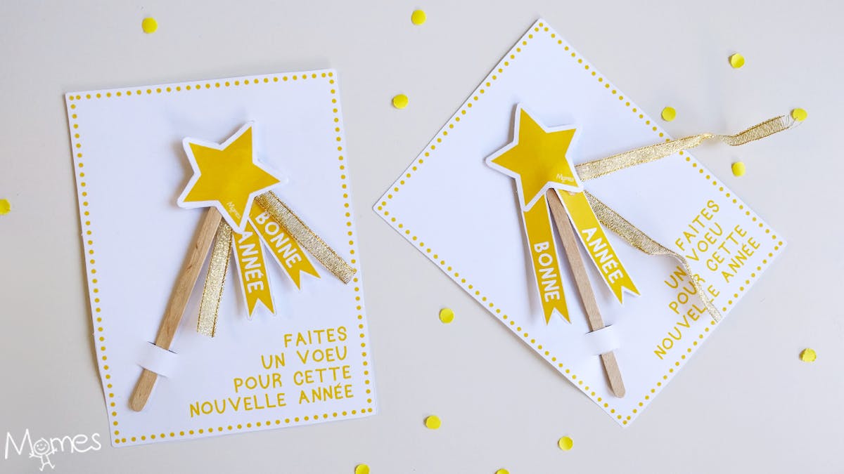 Carte De Vœux Enfant Sous Forme De Baguette Magique Momes Net Carte De Vœux Enfant Sous Forme De Baguette Magique Momes Net