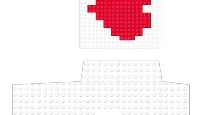 Carte Saint Valentin : le coeur en Lego Carte Saint Valentin : le coeur en Lego