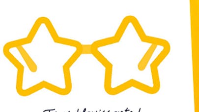 Carte Saint Valentin : les lunettes-étoiles Carte Saint Valentin : les lunettes-étoiles