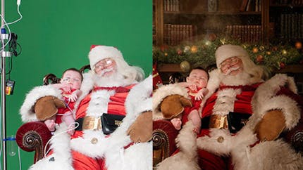 Ces émouvantes photos de Noël offrent un peu de magie aux enfants hospitalisés !