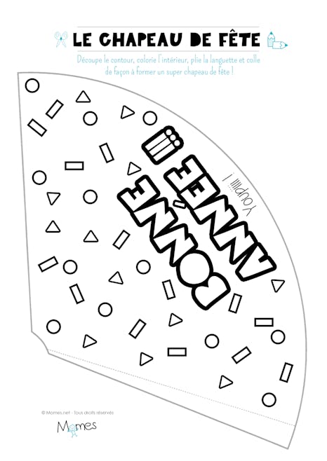 Chapeau De Fete Du Nouvel An A Imprimer Momes Net Chapeau De Fete Du Nouvel An A Imprimer Momes Net
