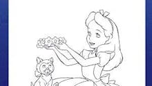 Coloriage Alice au Pays des Merveilles 2 - Disney