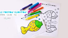 Coloriage animé : le poisson glouton !