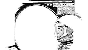 Coloriage astronaute dans la navette spatiale