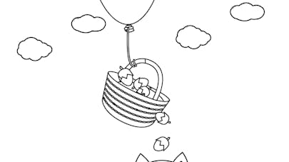 Coloriage automne écureuil et noisettes Coloriage automne écureuil et noisettes