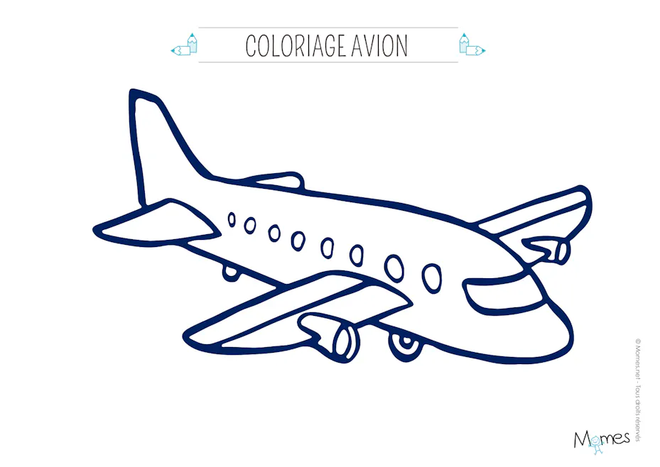 Coloriage Avion Momes Net Coloriage Avion Momes Net