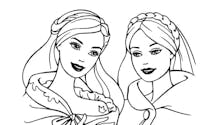 Coloriage Barbie princesse médiévale
